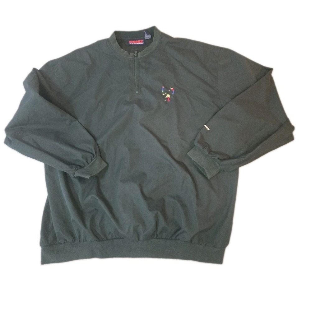 VTG Pivot Rules Golf Windbreaker Pullover Mens Large Green Jacket 90s Outerwear